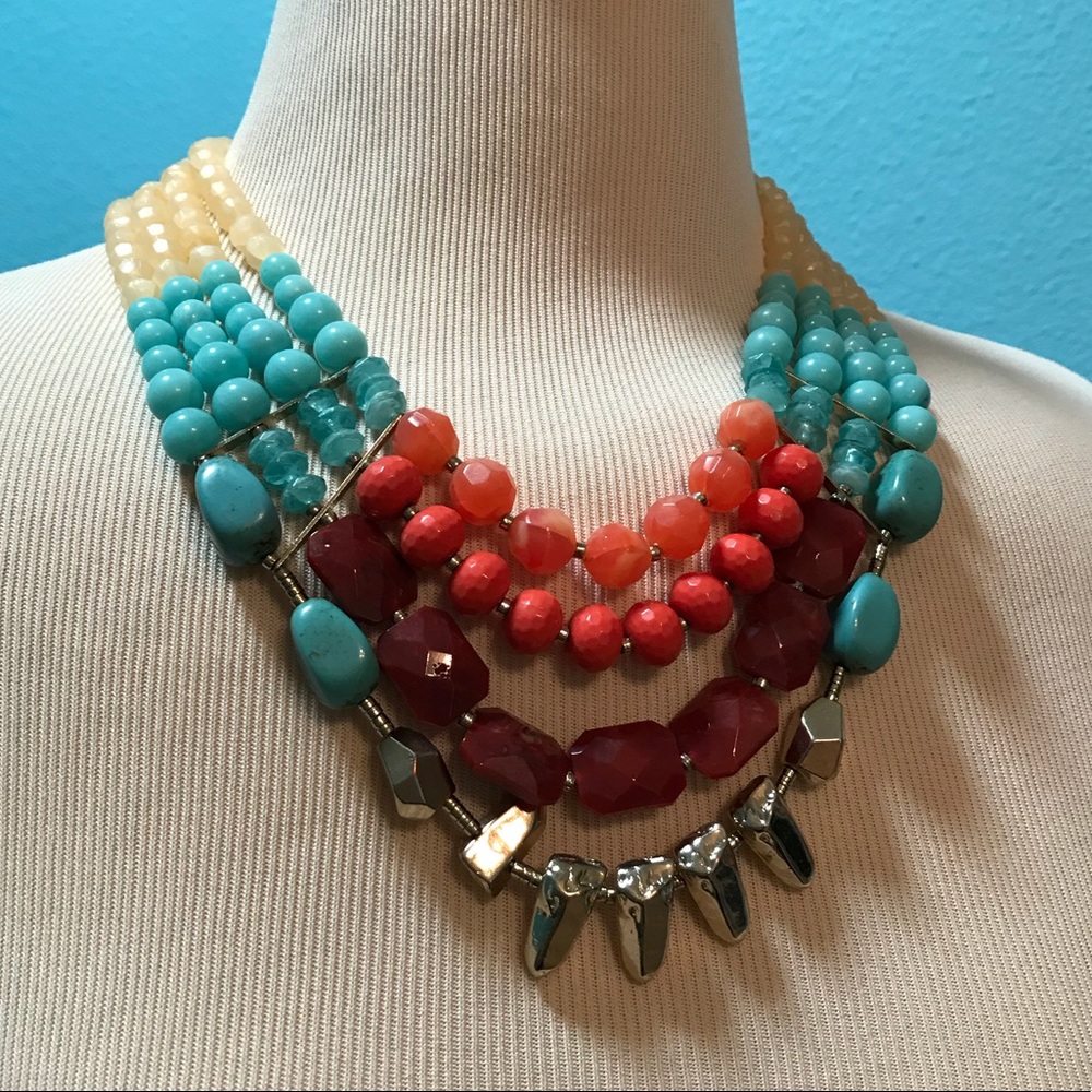 Pocahontas Inspired Beaded Statement Necklace